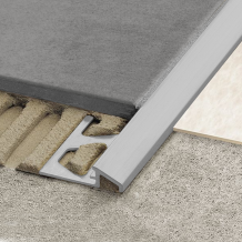 Schluter RENO-AEU Flooring Transition Ramp Matt Silver Anodised Aluminium 2.5m Length